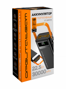 Повербанк внешний аккумулятор 30000 mAh Орбита OT-SMP01A